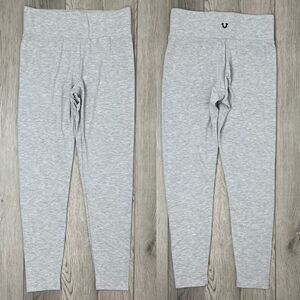 True Religion Womens Size L Gray High Raise Pull On Ankle Legging Jersey Knit